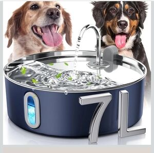Dog Water Fountain for Large Dogs 7L/236oz Stainless Steel Dog Water Bowl Dispen